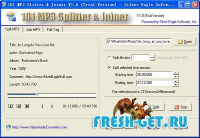 101 MP3 Splitter & Joiner 3.9.3